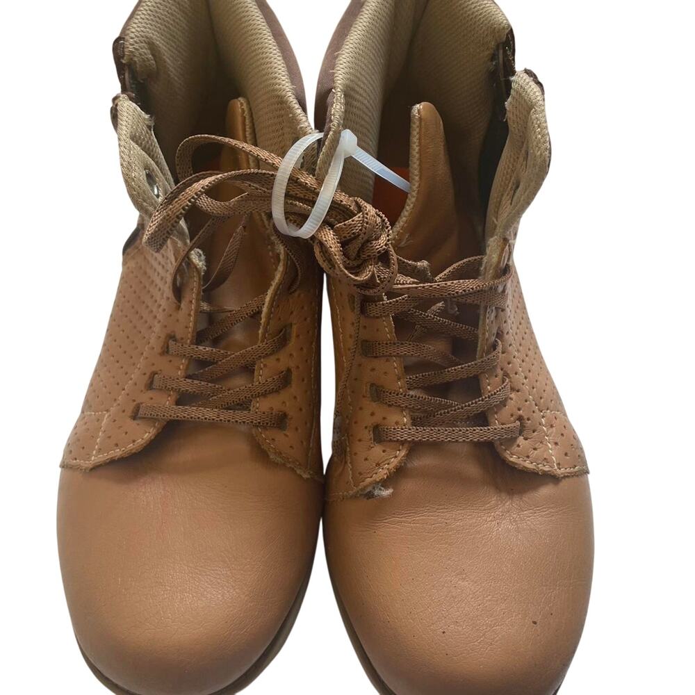 Tan and brown bibi boots